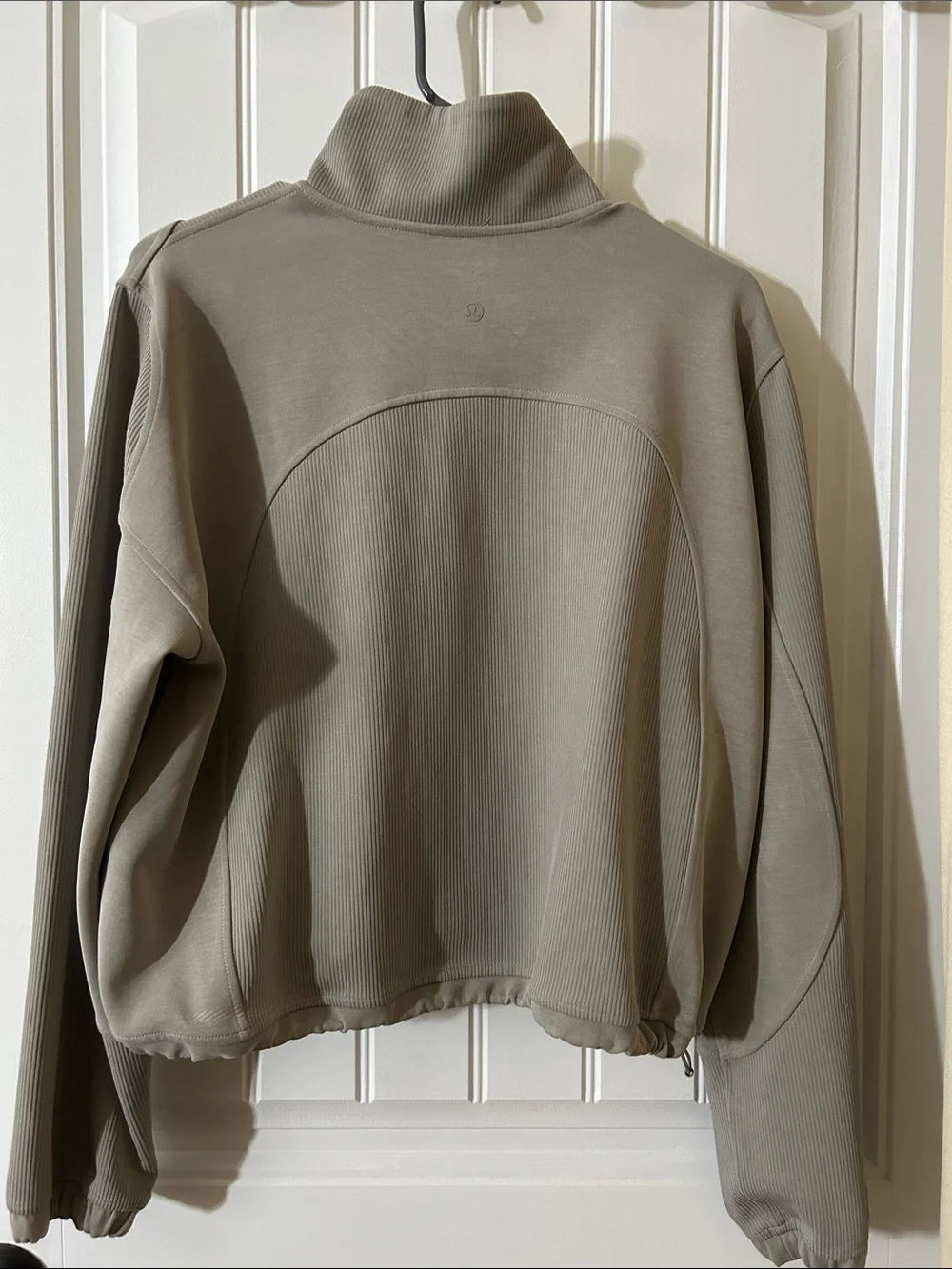 lululemon athletica Taupe Half-Zip Cowl Sweater